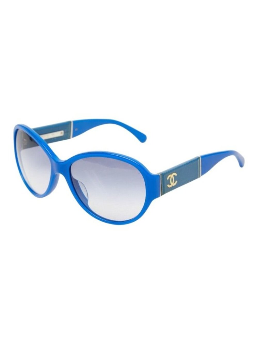 Chanel CC Logo Gradient Sunglasses Blue Acetate Eyewear
